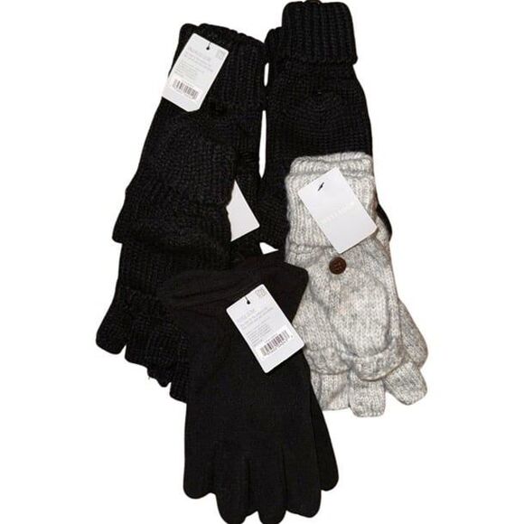 west loop Accessories - 5 Women’s West Loop Gloves | Fingerless + Mitten Combo & Fleece | NWT